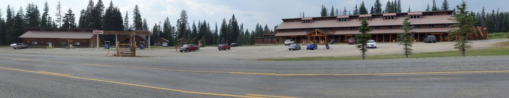GDMBR: A panoramic view of the Togwotee Mountain Lodge Facilities.